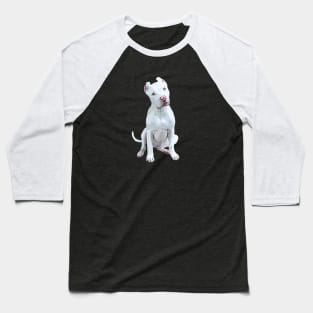 Pitbull Puppy Dog Stunning White Baseball T-Shirt